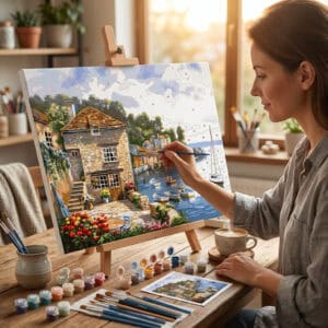 Festői Móló Számozott Kifestő