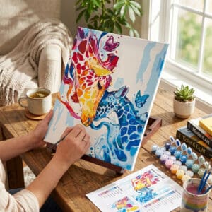 Zsiráf Számozott Kifestő