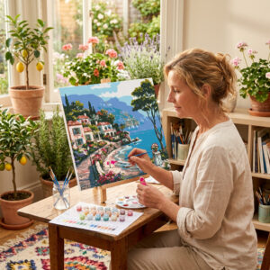 Tengerpart Számozott Kifestő