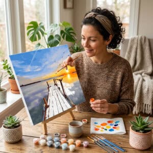 Naplemente Számozott Kifestő