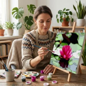 Lótuszvirág Számozott Kifestő